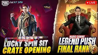🎯 DAY 20 RANK PUSH with LUCKY SPIN CRATE OPENING! #pubgmobile #pubglive #bgmi  @MarioGamingYTLIVE ​