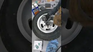 aluminum Airstream Wheel polishing #airstream #adventure #vanlife #welding #airstreamadventures