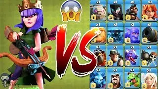 Max Archer Queen vs All Troops - Clash of clans | Level 45 Archer Queen