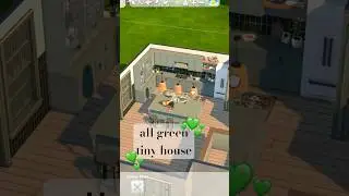 GREEN ONLY TINY HOUSE #ts4speedbuild #sims4build #thesims4 #ts4 #sims4cc
