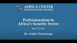 Professionalism in Africa&rsquo;s Security Sector