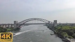 ⁴ᴷ Trains Over The Hell Gate Bridge