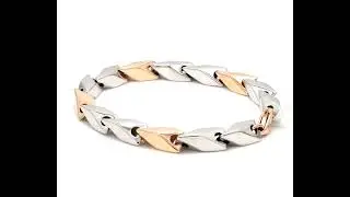 Platinum & Rose gold Bracelet for Men JL PTB 1236 - Jewelove