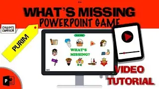 Purim What's Missing -  PowerPoint Game Tutorial