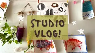 ✨ Studio Vlog | Video collage | Starting to paint loose!
