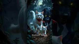 Rabbit saves a kitten that are seperated from its mother #rabbitrescue #cuteanimals  #animalrescue