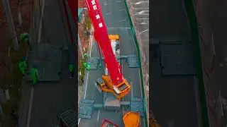 powerful crane in action!  Heavy lifting made easy on the road! #ConstructionLife #HeavyMachinery