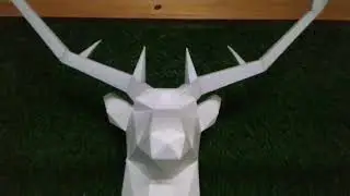 DIY DEER HEAD PAPER LAMP | BROWN FOLD | ORGAMI DEER.