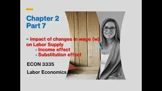 Income effect & Substitution effect of changes in wages on Labor Supply -Chapter 2 Part 7