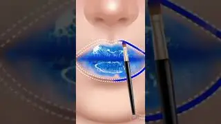 ASMR Makeup Animation|stop motion makeup animation #sonuasmranimation #blueeyemakeuplook #animation