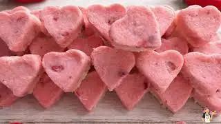 Coconut Ice with a Freeze-Dried Strawberry Twist