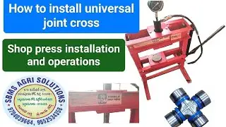 Hindi Explanation about 10 tonne shop press (hydraulic) and universal joint cross installation