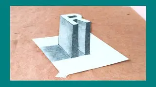 R Letter 3D Art 