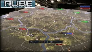 R.U.S.E - Incredible Double Blitzkrieg: Ruse Multiplayer Gameplay (4 vs 4)