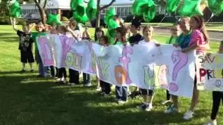 BRICK: Drum point elementary school students protest before
