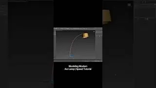 Modern arc lamp 3D modeling | Speed modeling timelapse #Shorts #3DModeling #CGI #Design #Lamp