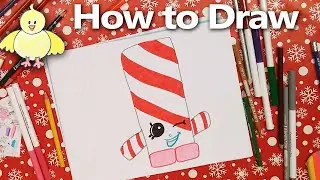 How to Draw Shopkins:  Candy Cane Twist  step by step drawing tutorial