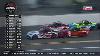 last lap Race 1 of 2 Mazda MX - 5 Cup Daytona