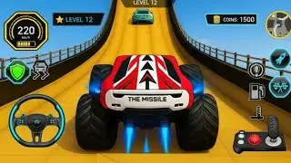 Mega Ramp Monster Truck Stunt Racing &ndash; Extreme Car Stunts Master: Android GamePlay Level 89-93