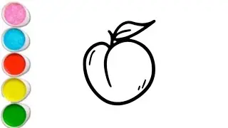 How To Draw Peach Drawing, Painting & Coloring For Kids and Toddlers_ Child Art 🌈🎨@drawingmunni