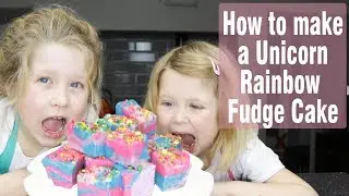 How to Make Unicorn Fudge / Rainbow Fudge Cake Darcy & Georgiana World