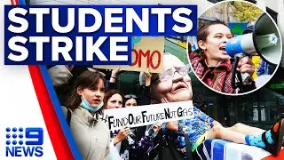 University students protest government inaction on climate change | 9 News Australia