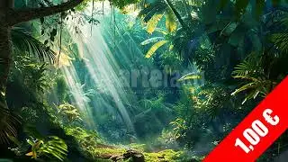 Rainforest Light Beams and Ferns &ndash; HD Relaxing Nature Stock Footage (1080p)