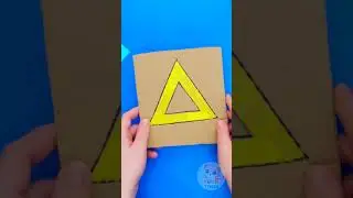 Cut & Learn! ✂️ Make Shapes with Cardboard Easily #kidsvideo #CardboardCrafts