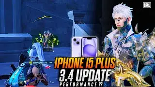 IPHONE 15 PLUS BEST OF 3.4 UPDATE CLUTCHES IN 2024 💀 iPhone 15 Plus BGMI GAMEPLAY