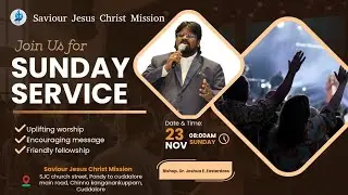 *Live | Sunday Service  | Bishop.Dr.Joshua E.Easterdoss | Sjc Media Production