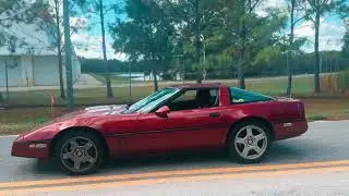 1989 C4 Corvette Straight pipe Flyby & revs