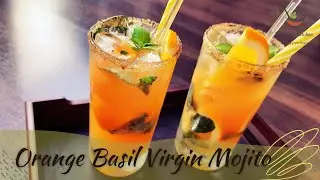 Orange Basil Virgin Mojito 🍹 | Variation of famous Cuban mocktail | Parthavi's Kitchen