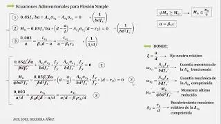 H&deg;A&deg;1(CIV209-A) Ecc. Adimensionales para el Dise&ntilde;o a Flexi&oacute;n Simple