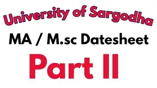 University of Sargodha datesheet part 2 2021 | University of Sargodha datesheet | uos datesheet 2021