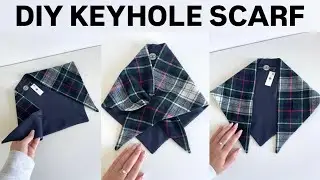 How to make Keyhole Scarf, Scarf sewing tutorial, DIY, Heritage Fashion, Anita Benko