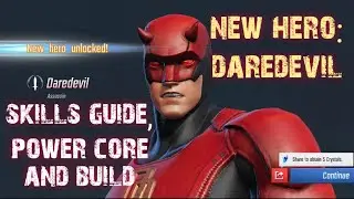 MARVEL SUPER WAR: NEW HERO - Daredevil Hero Guide - Power Core+Build