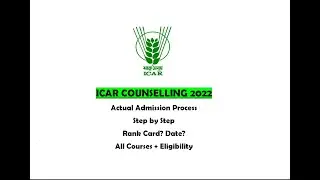 ICAR Counseling 2022 Admission Process | ICAR 2022 Rank Card | #icar2022 #icarcounselling2022 #ndri