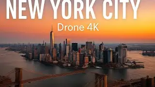 New York City Aerial 4K | Times Square, Brooklyn Bridge, One World Trade Center.