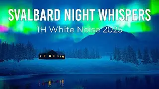 Svalbard Polar Night Whispers | Norske Nordlys Hvit St&oslash;y 1H 2025