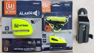 ANTIRROBO🔒disco URBAN UR955Y y UR906X Alarma + SOPORTE 🔧 Al DETALLE❗ Candado pinza moto🏍️