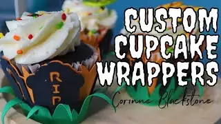 Make your own Cupcake sleeves - Cardstock - paper crafting - wrappers - Halloween decorations