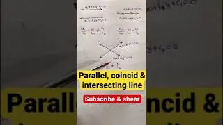 Parallel coincidence & intersecting lines