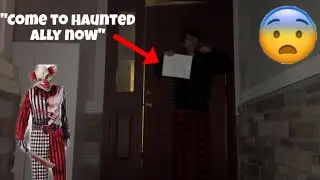 Scary KILLER CLOWN Wrote Me A LETTER *I Went To Haunted Ally*