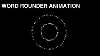 ⭕ Word ⭕ Wheel ⭕ Animation | HTML, CSS, javascript