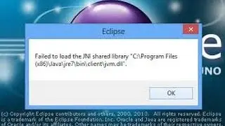 Failed to load JNI Shared library Error in Eclipse