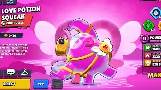Love Potion Squeak Gameplay | Winning Animation Losing Animation @supercell @BrawlStars #brawlstars 