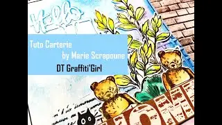 Tuto scrap d' Art journal avec Matrice de découpe et écoline DT Graffiti girl by Marie Scrapoune