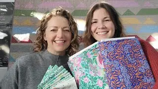 Bloomcore in Lagoon by AGF | Botanist&rsquo;s Walk by Liberty Fabrics | Shop-Curated Redwood Tote Kits