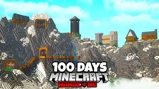 I Survived 100 Days in a Winter Mountain in Minecraft Hardcore
