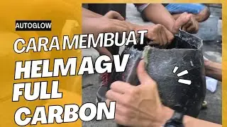 cara membuat helm carbon agv motif futuro metalik merah